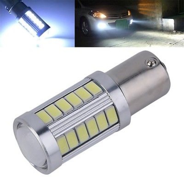 Led bec BA15S P21W 33 smd 5630 de culoare alb cu lupa